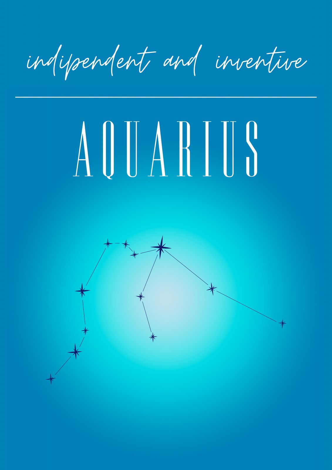 Poster - Aquarius Zodiac Sign