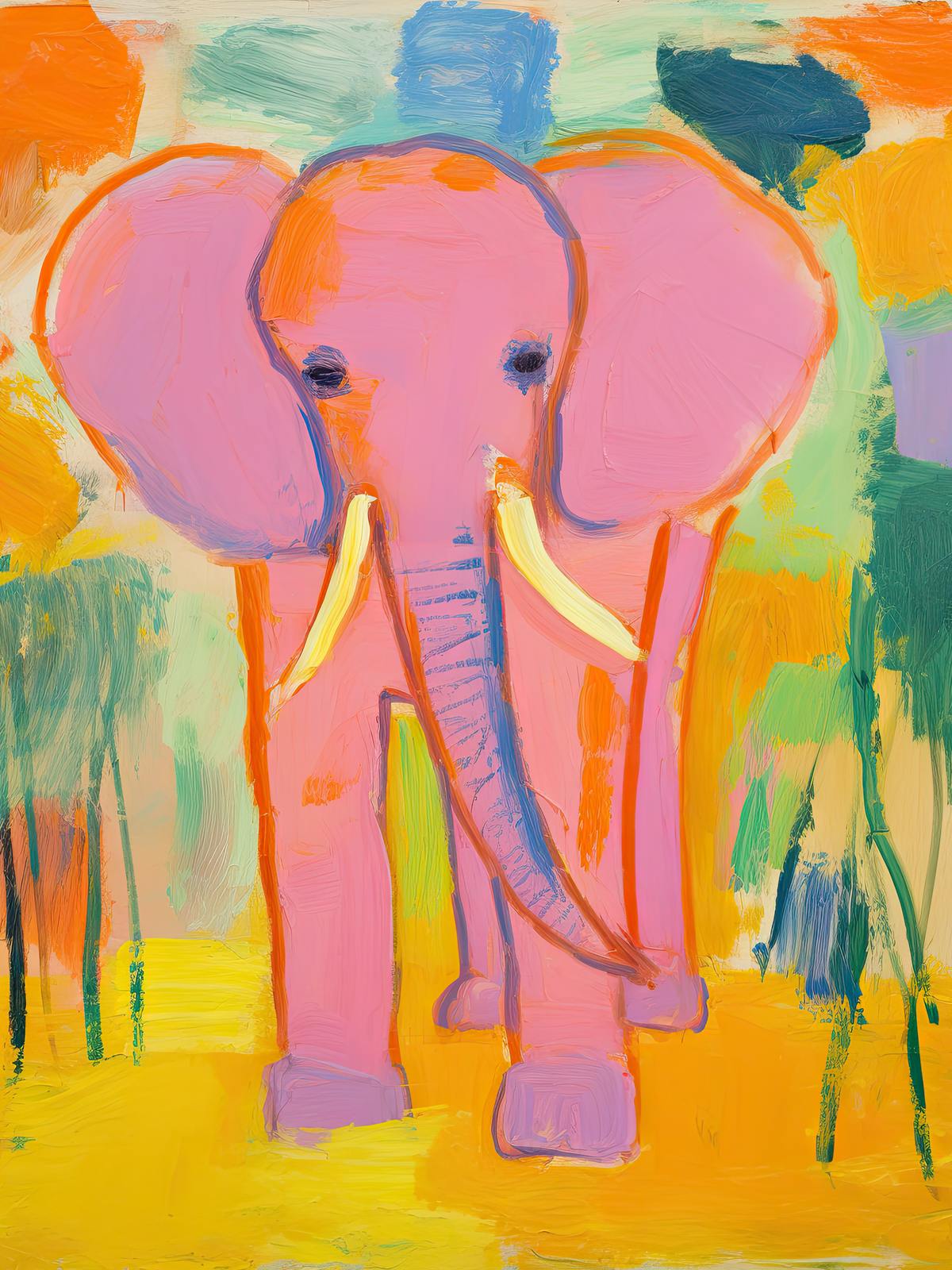 Poster - Colorful Elephant