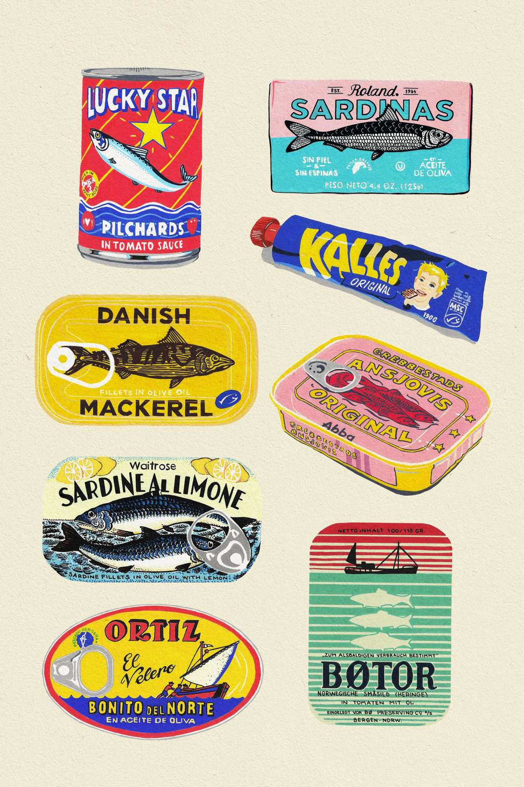 Poster - Vintage Canned Goods