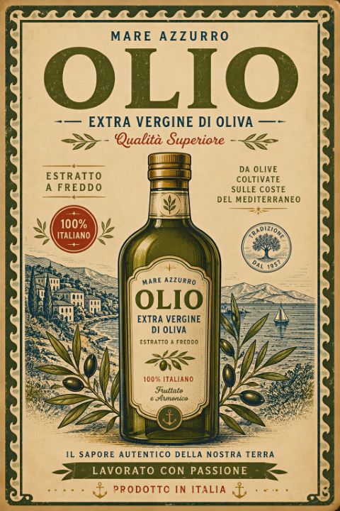 Poster - Italian Olive Oil Design