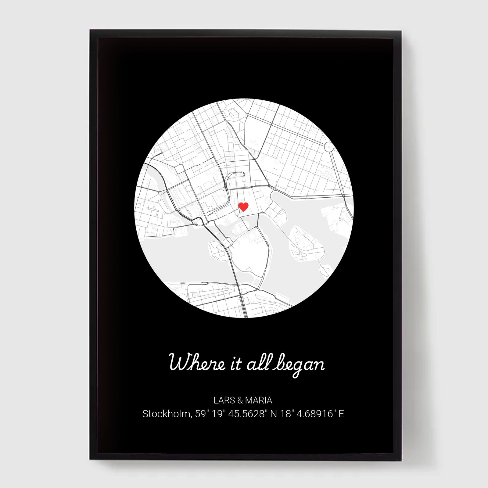 Personalised Posters - Where It All Began Black Edition