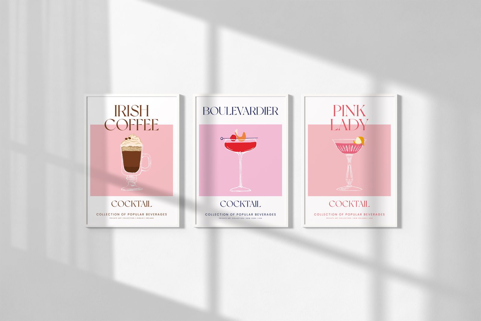 Poster - Cocktail Art Collection / Set of 3