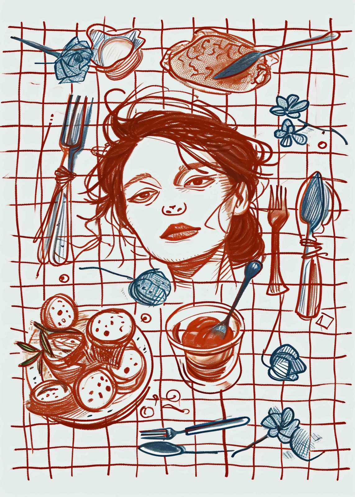 Poster - Artistic Dining Scene