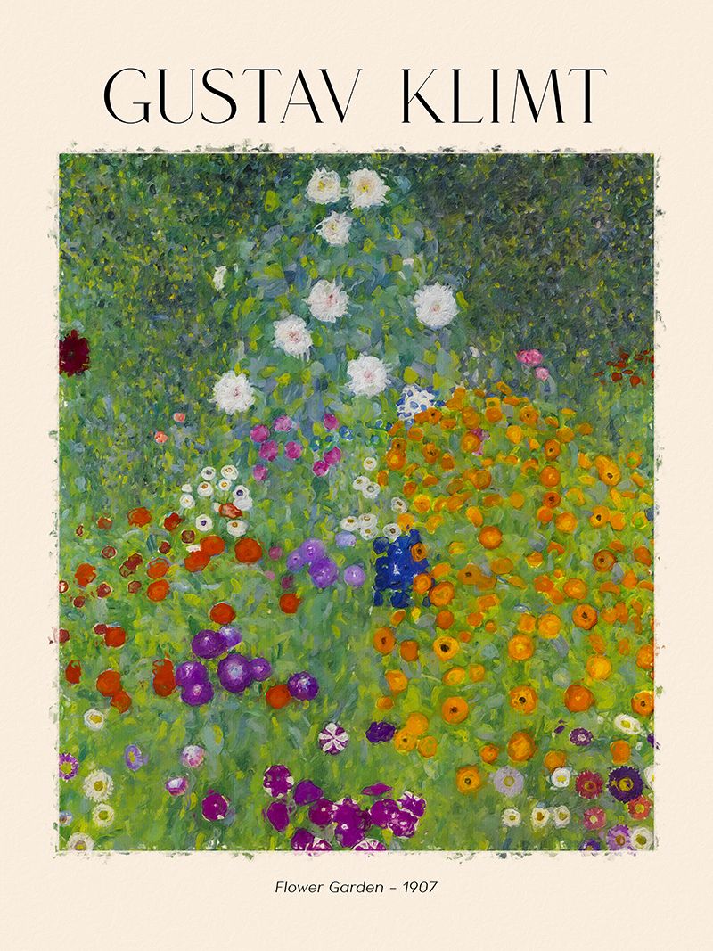 Poster - Gustav Klimt Flower Garden