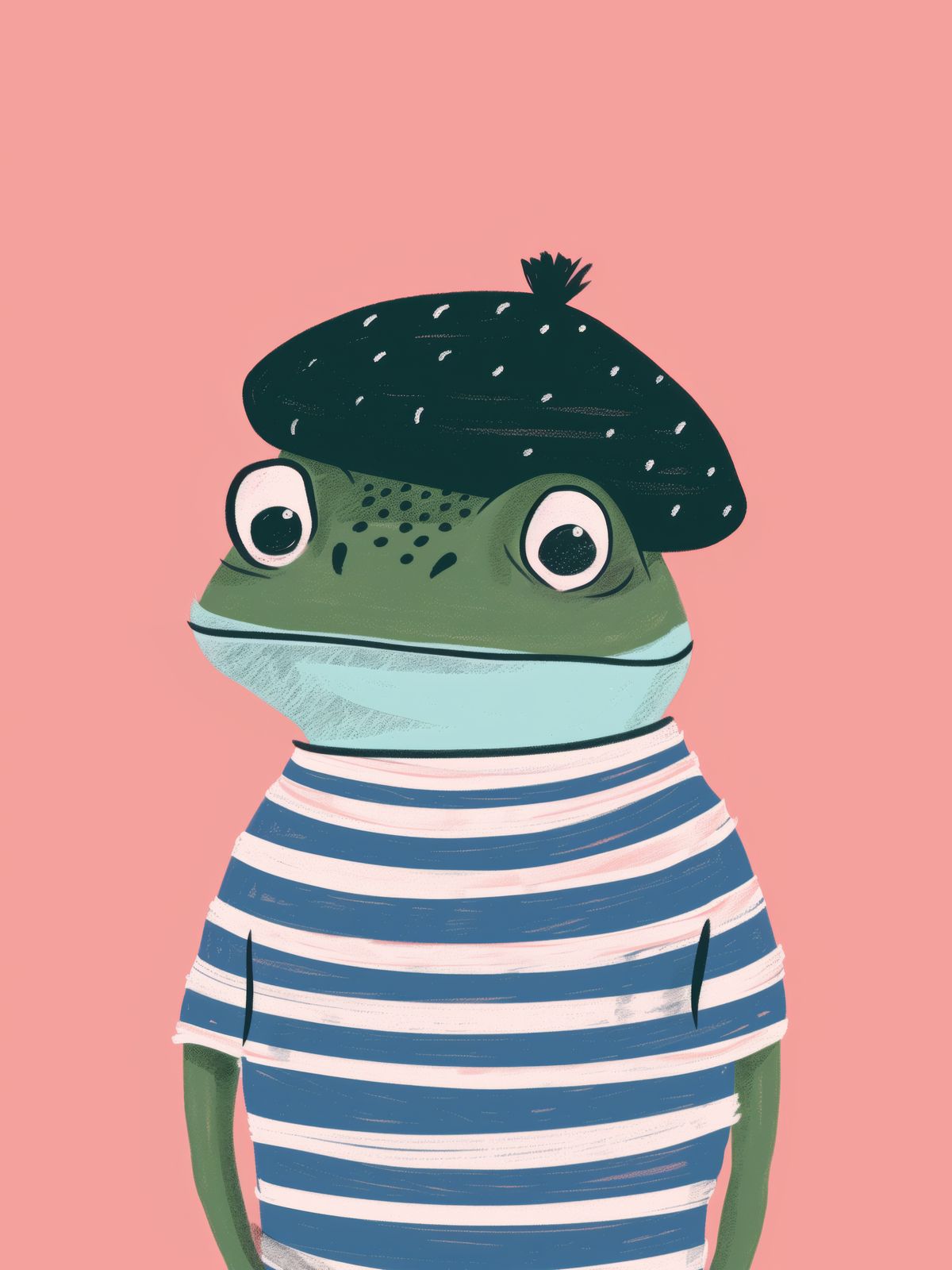 Poster - Frog with Beret