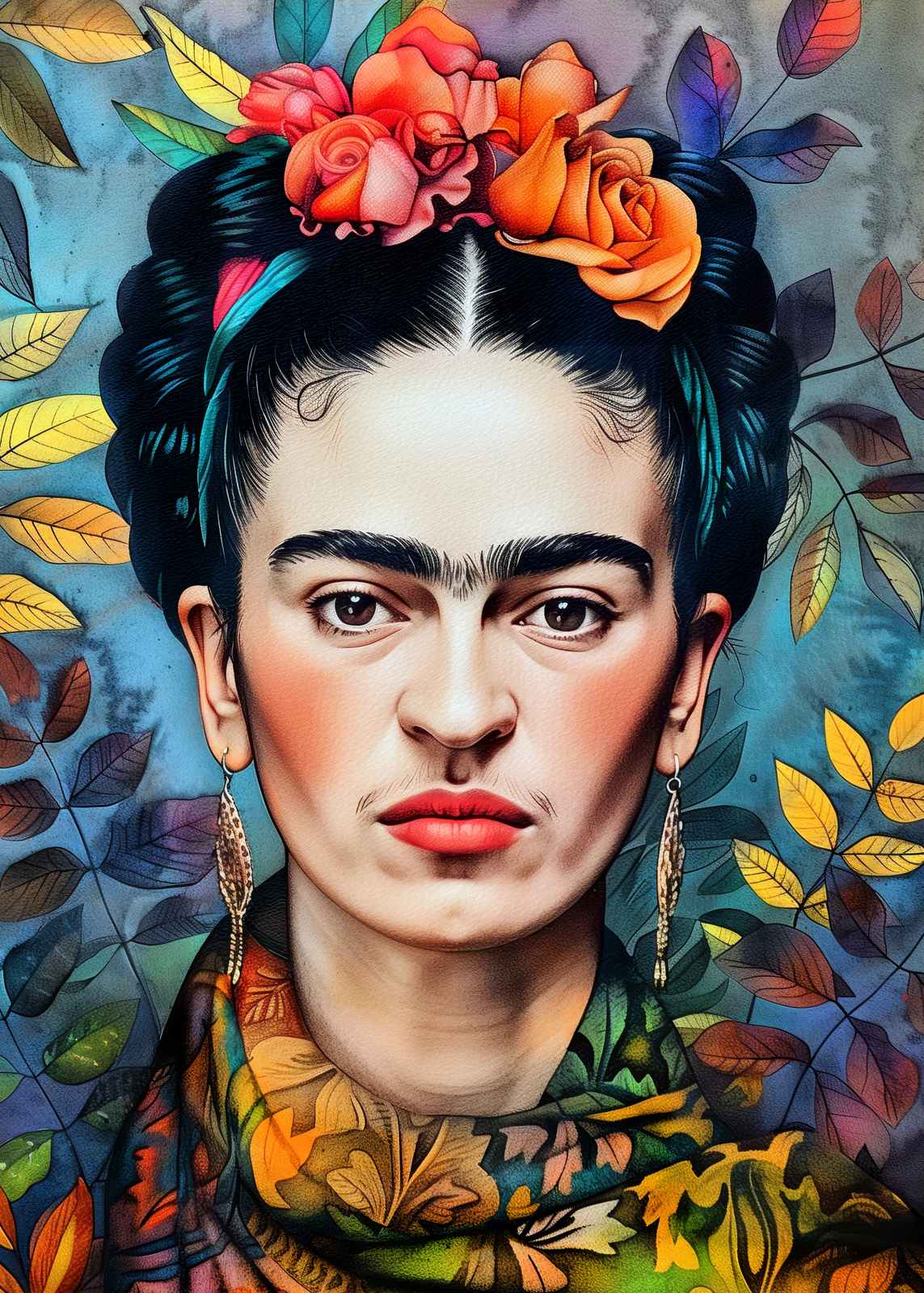 Poster - Frida Kahlo Flowers