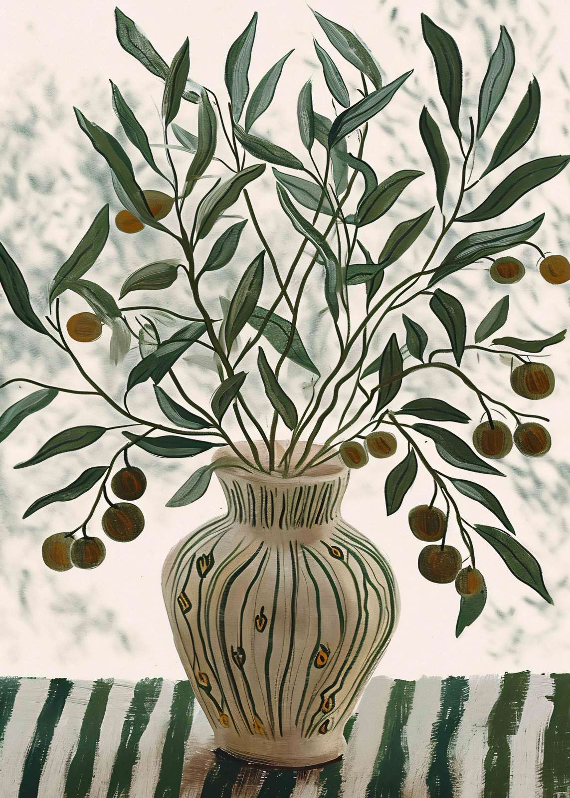 Poster - Olive Branches in Vase