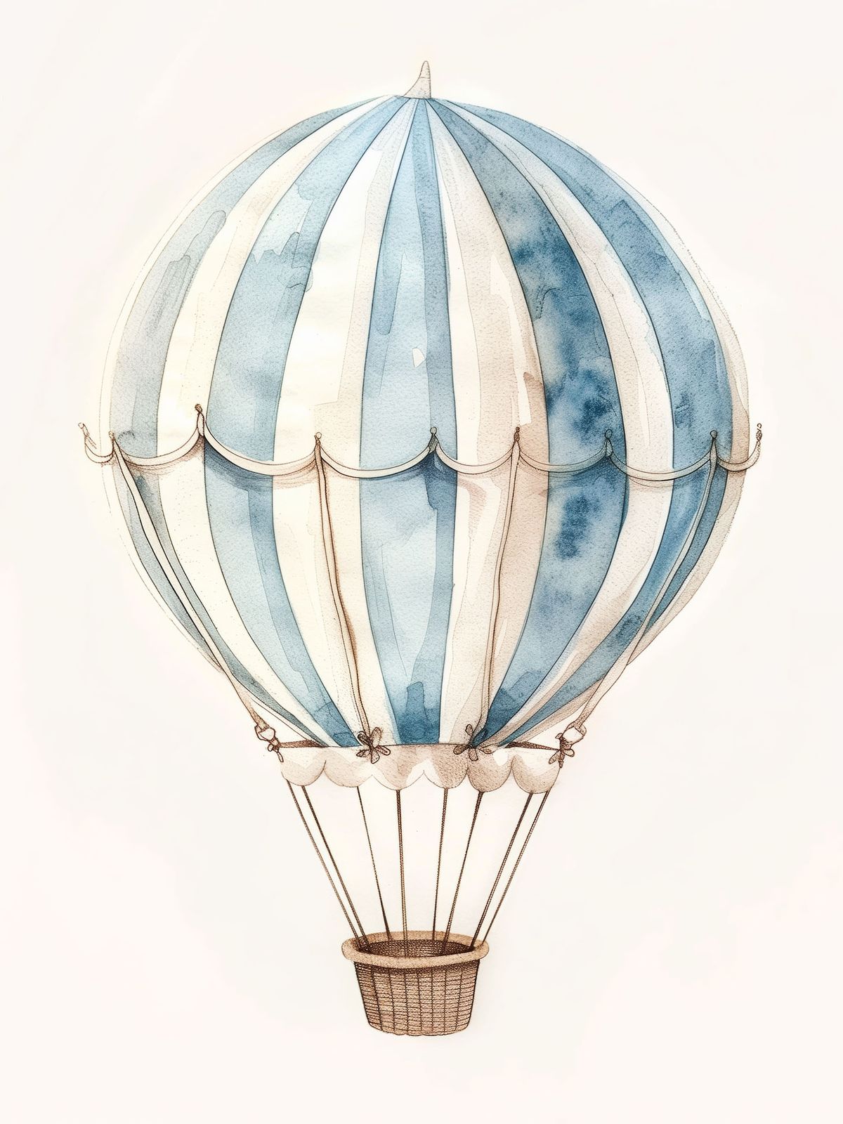 Poster - Blue Hot Air Balloon