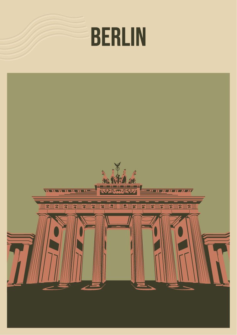 Berlin Landmark Wall Poster