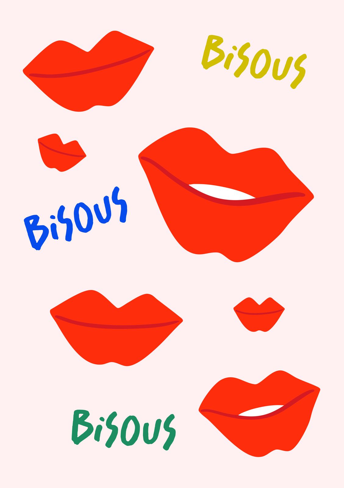 Poster - Bisous Lips