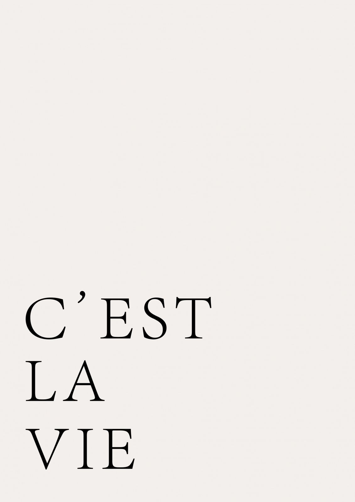Poster - C'est La Vie