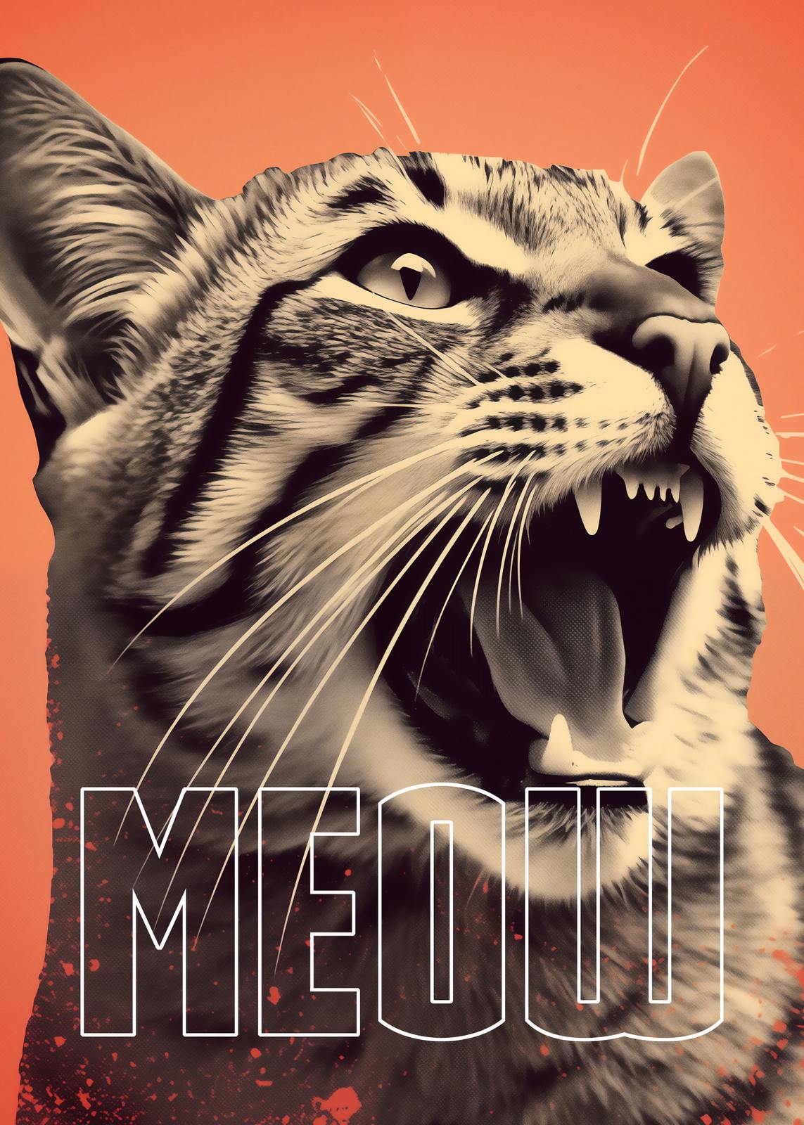 Poster - Fierce Cat Meow