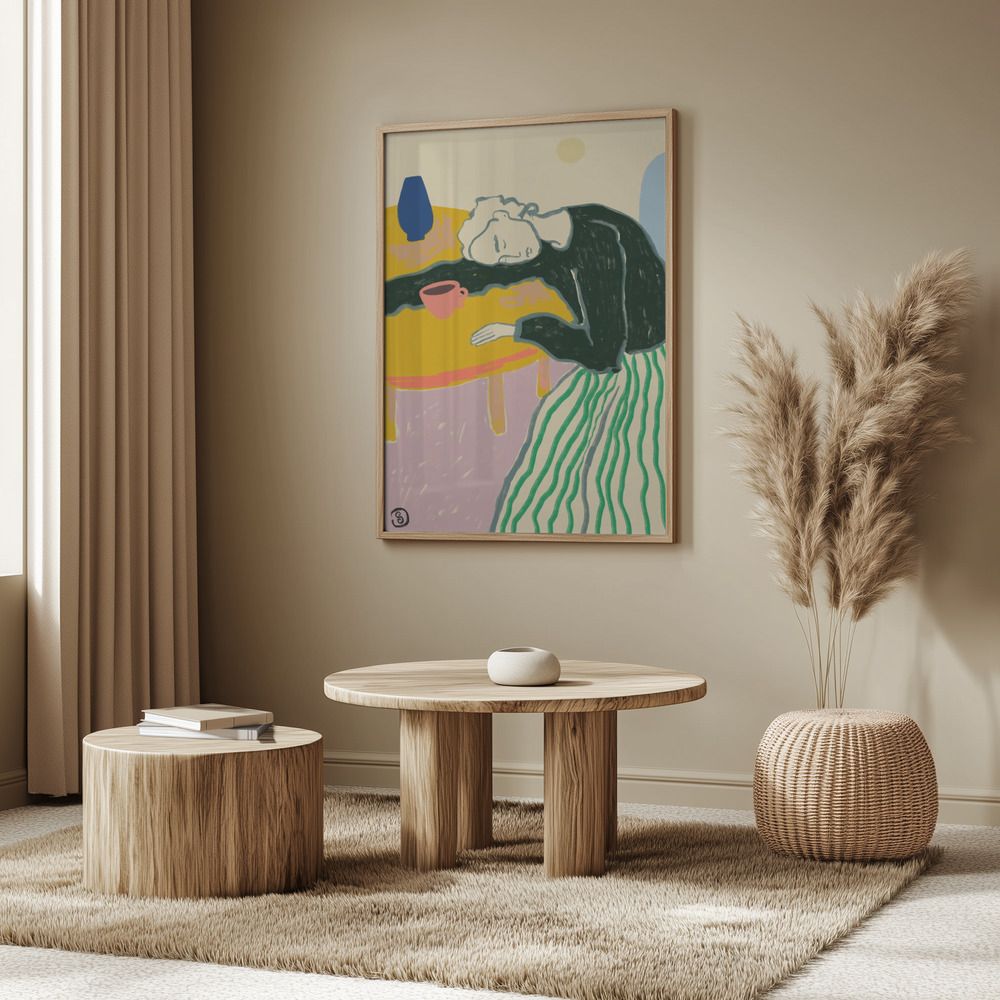 Poster - Woman Resting on Table