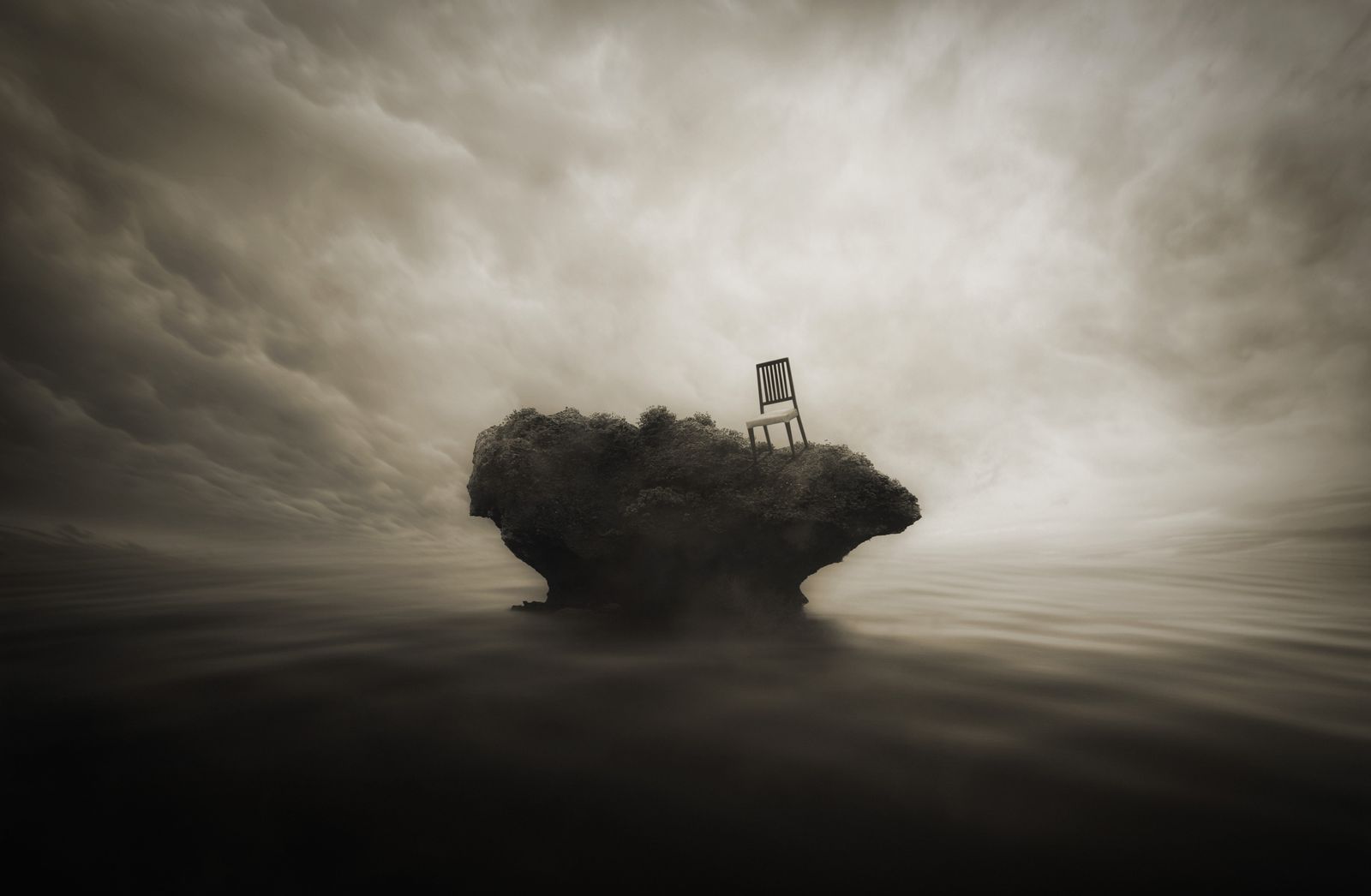 Poster - Surreal Island with Chair