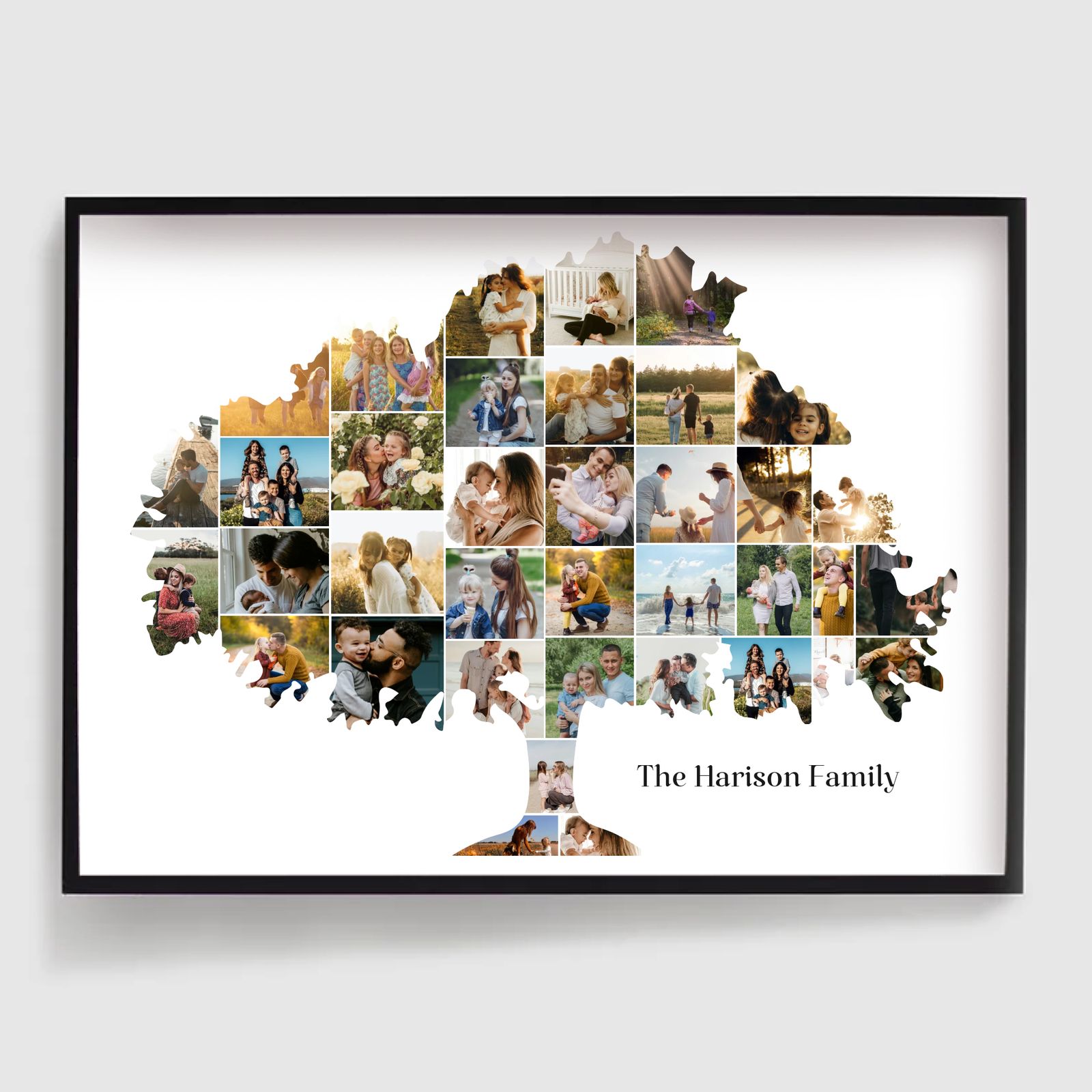 Personalised Poster - Family Tree Photo Collage
