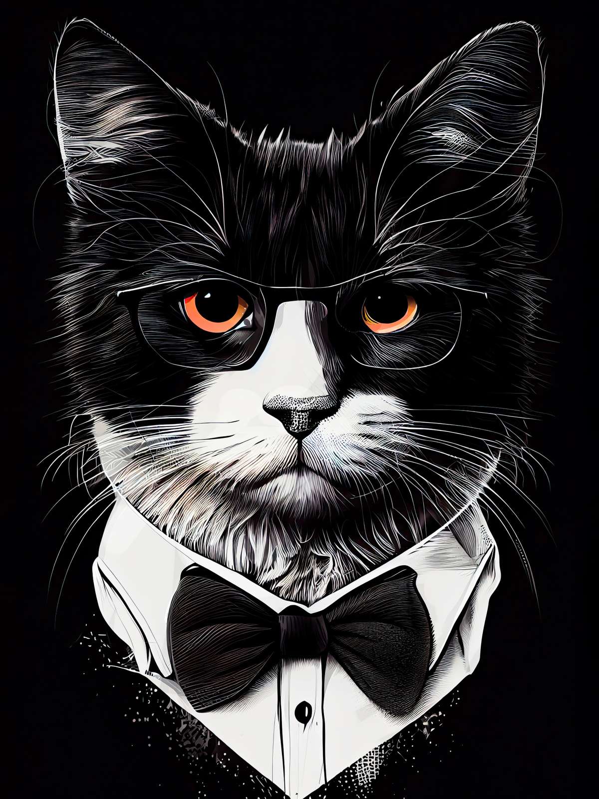 Poster - Dapper Cat Portrait
