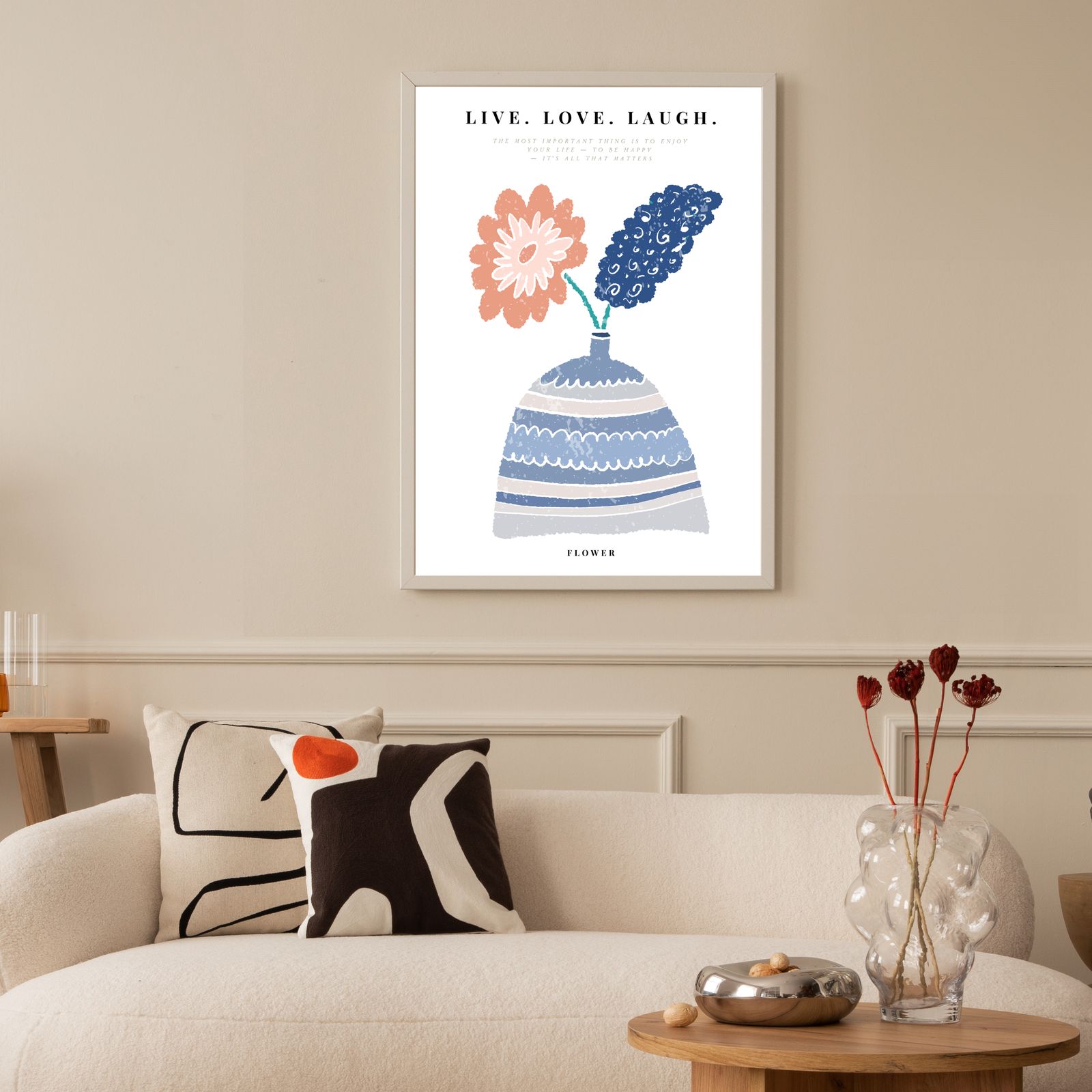 Live Love Laugh Wall Poster