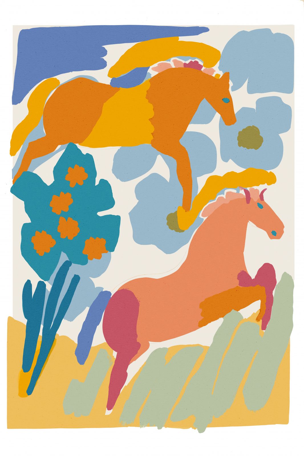 Poster - Colorful Horses