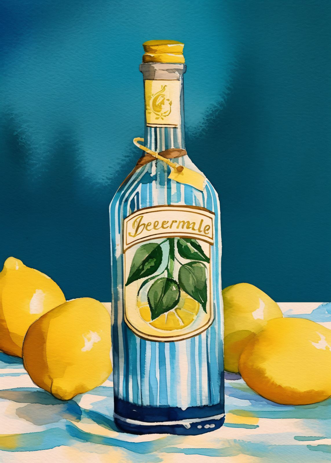 Poster - Beermule Bottle and Lemons