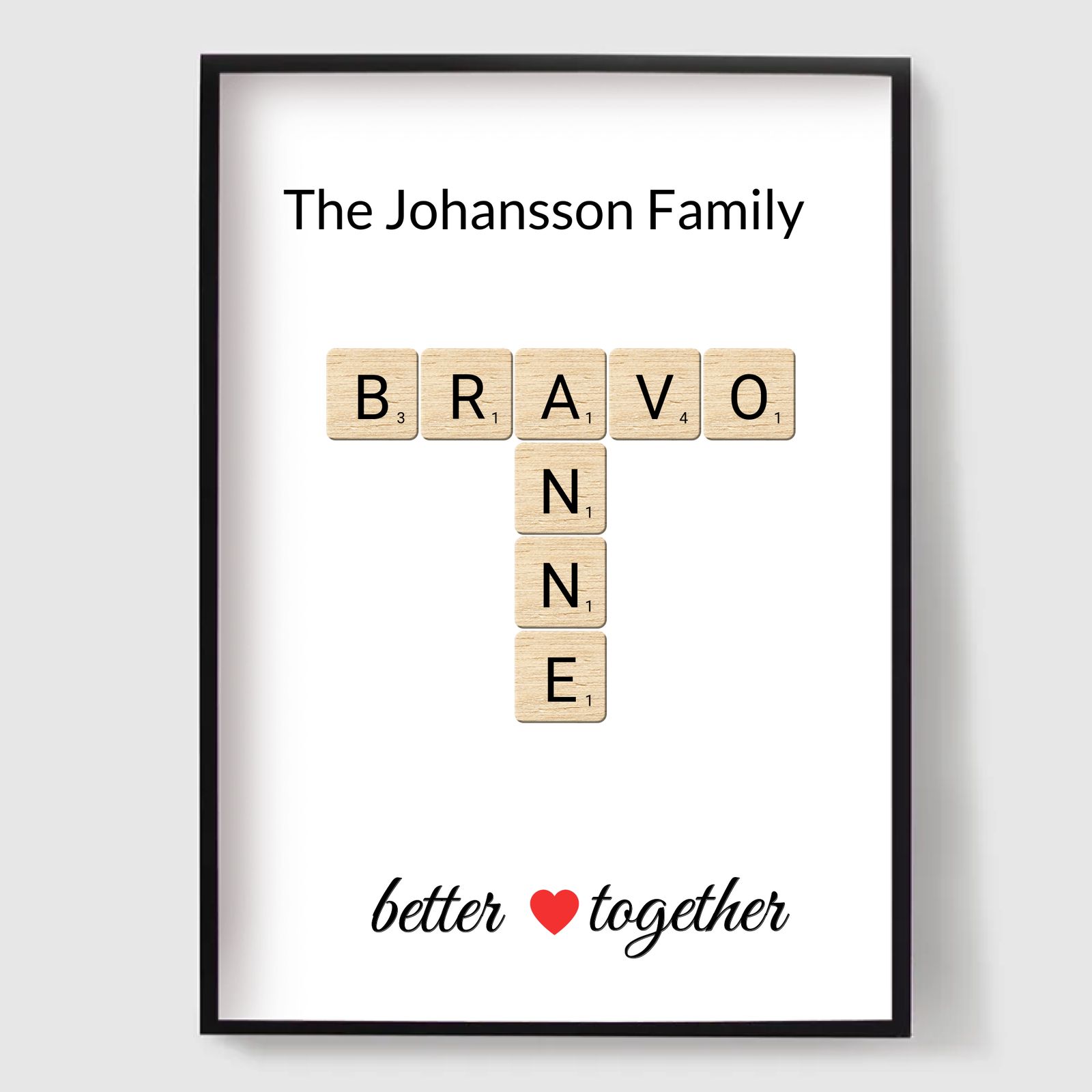 Personalized Poster - Family Crossword