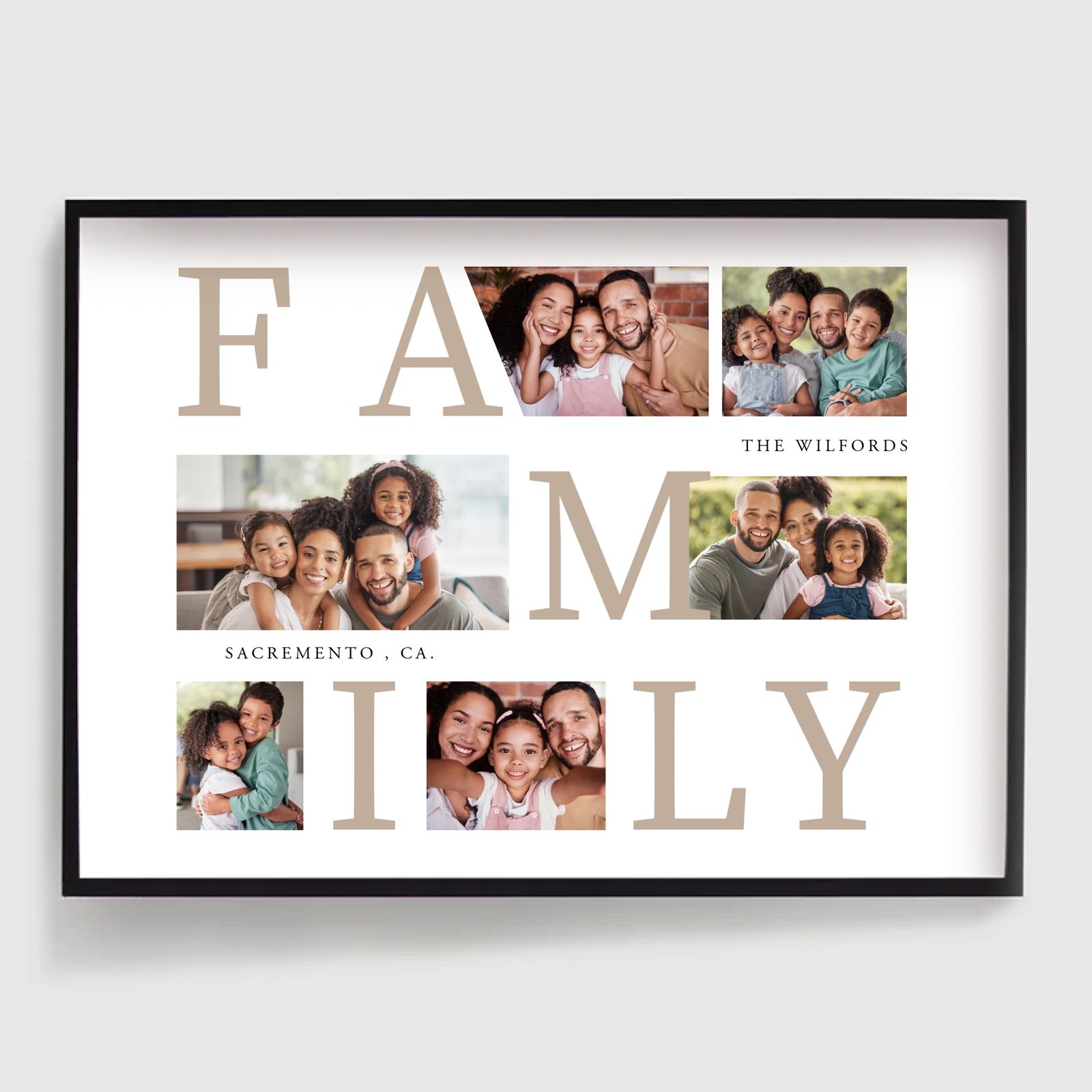 Personalised Poster - Family Collage - 6 Photos