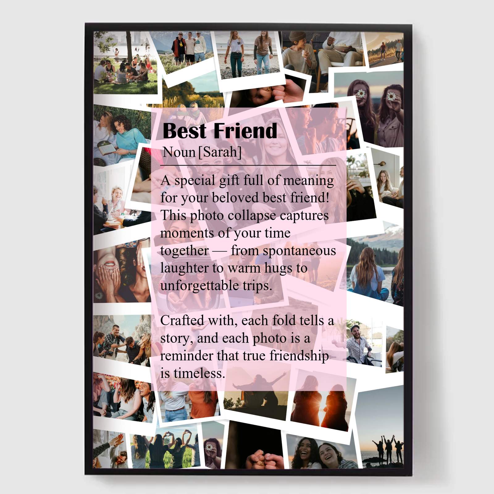 Personalised Poster - Bestfriend Multiple Photo Collage