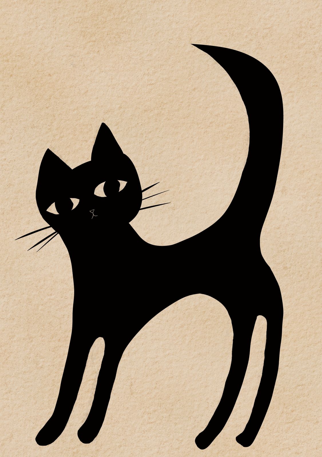 Poster - Black Cat Illustration