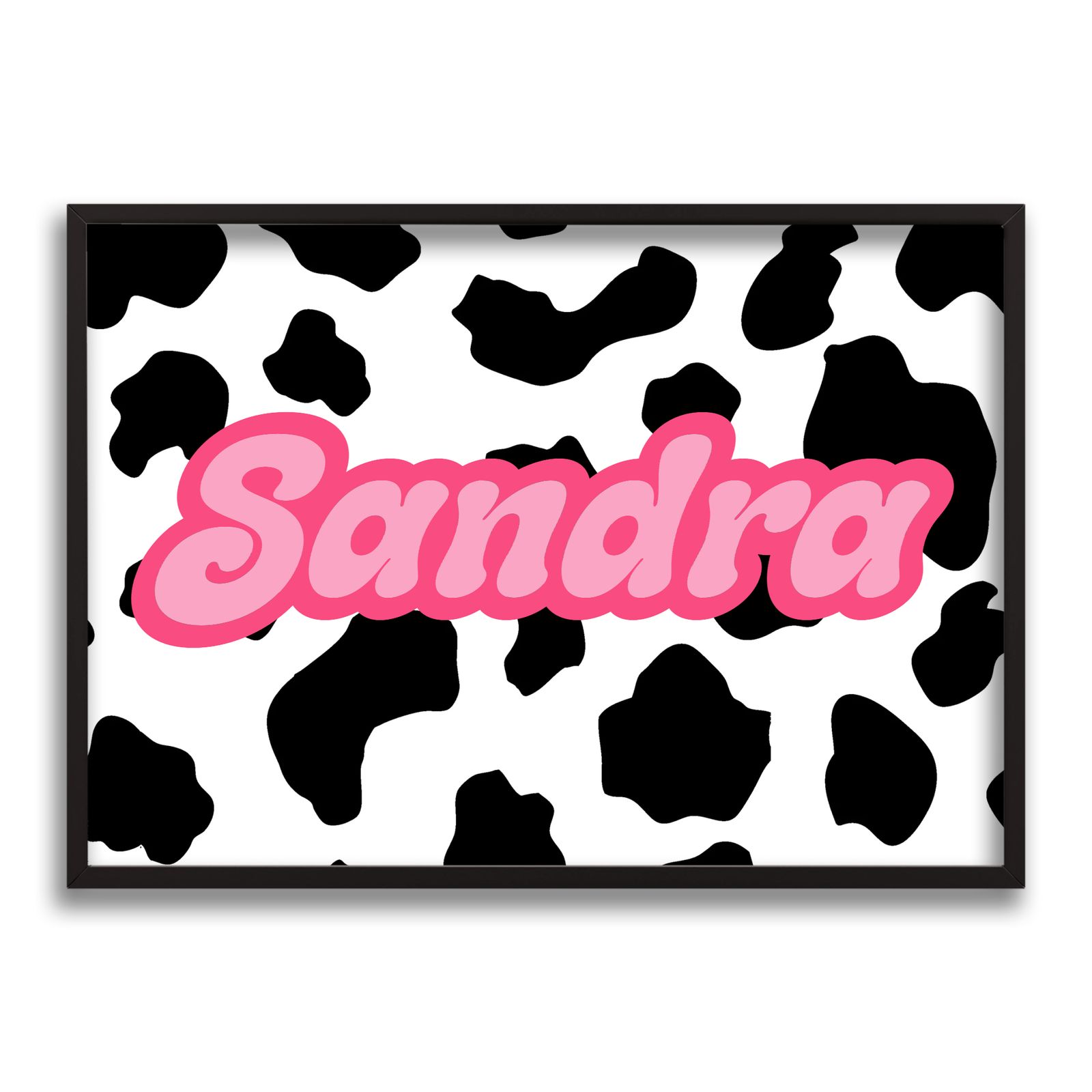 Personalised Poster -  Cow Print