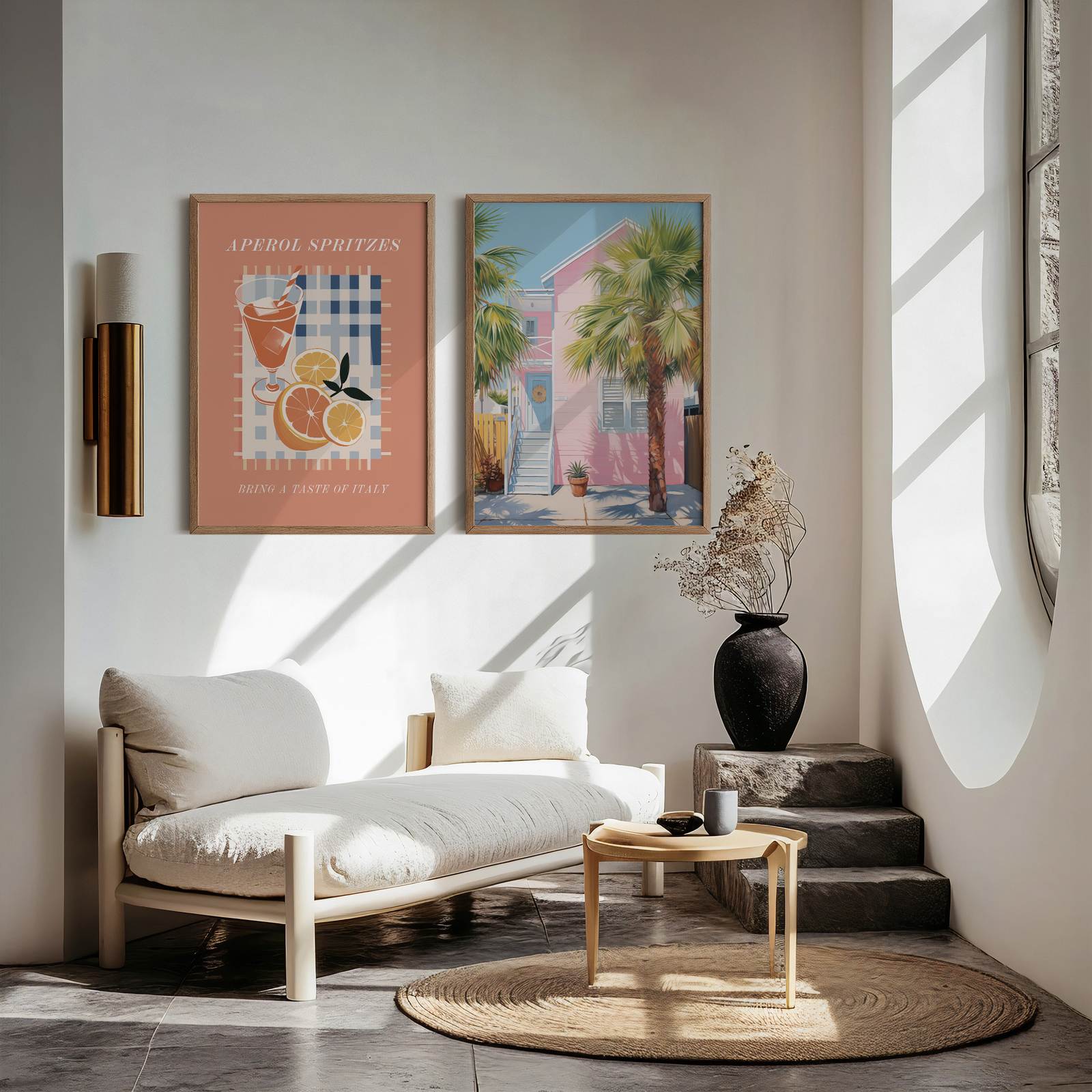 Poster - Pink House and Aperol Duo / Set of 2