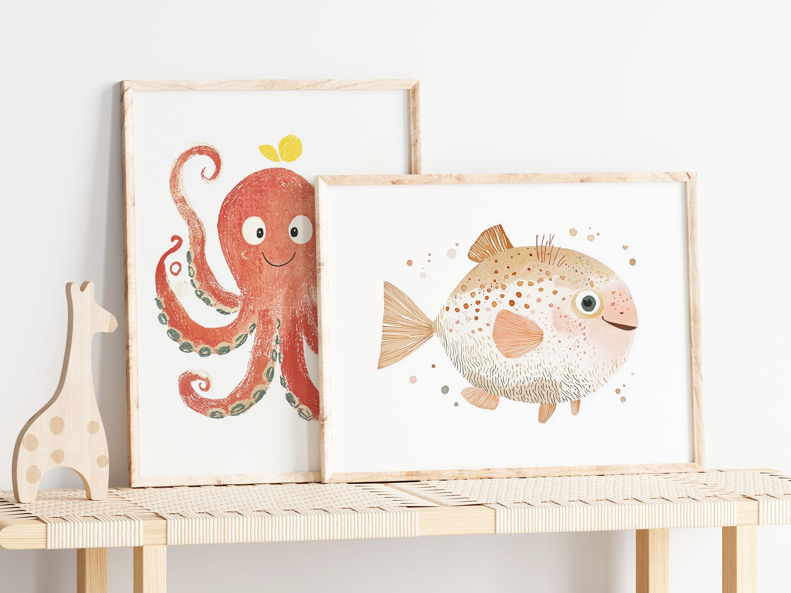 Poster - Cute Ocean Animals / Set of 2