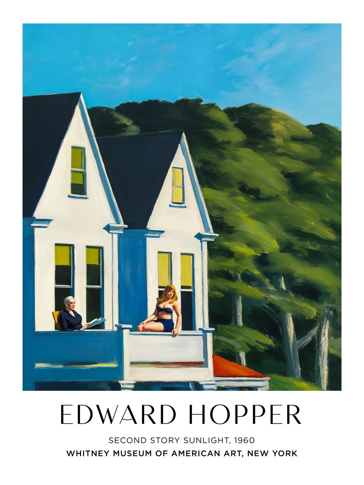 Poster - Second Story Sunlight by Edward Hopper