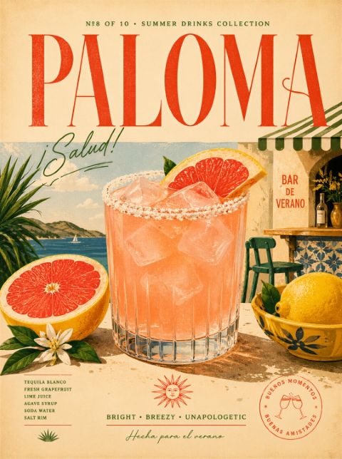 Poster - Paloma Summer Drinks