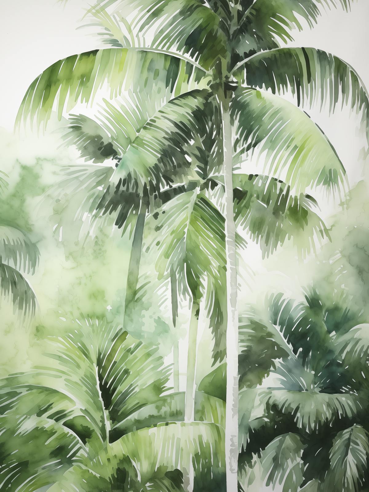 Poster - Tropical Palm Watercolour