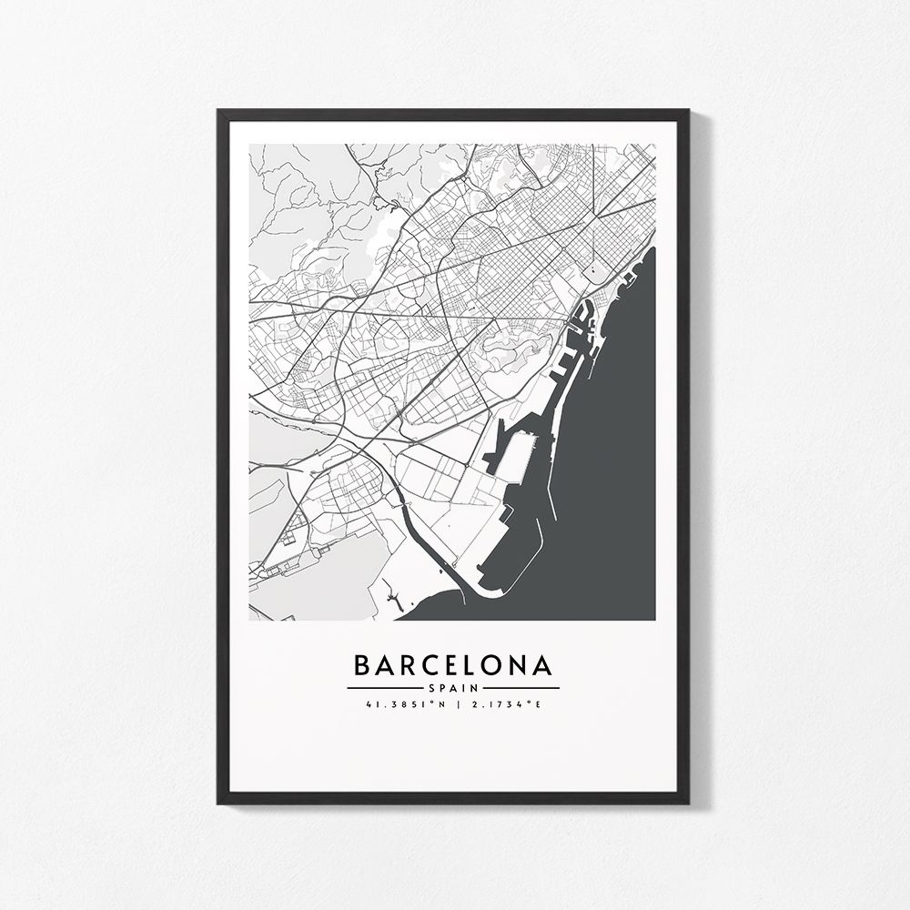 Poster - Barcelona Map