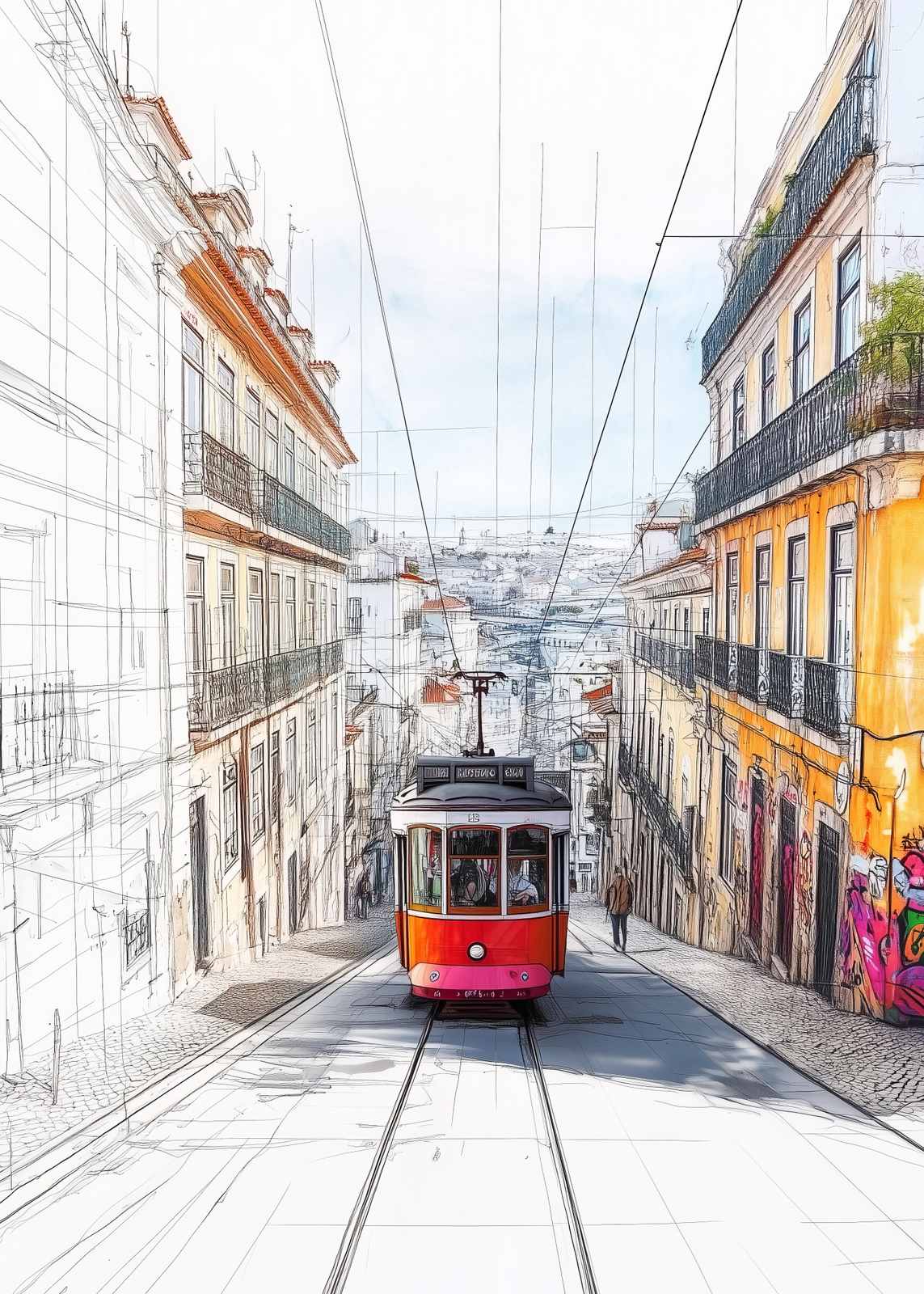 Poster - Lisbon Tram Scene