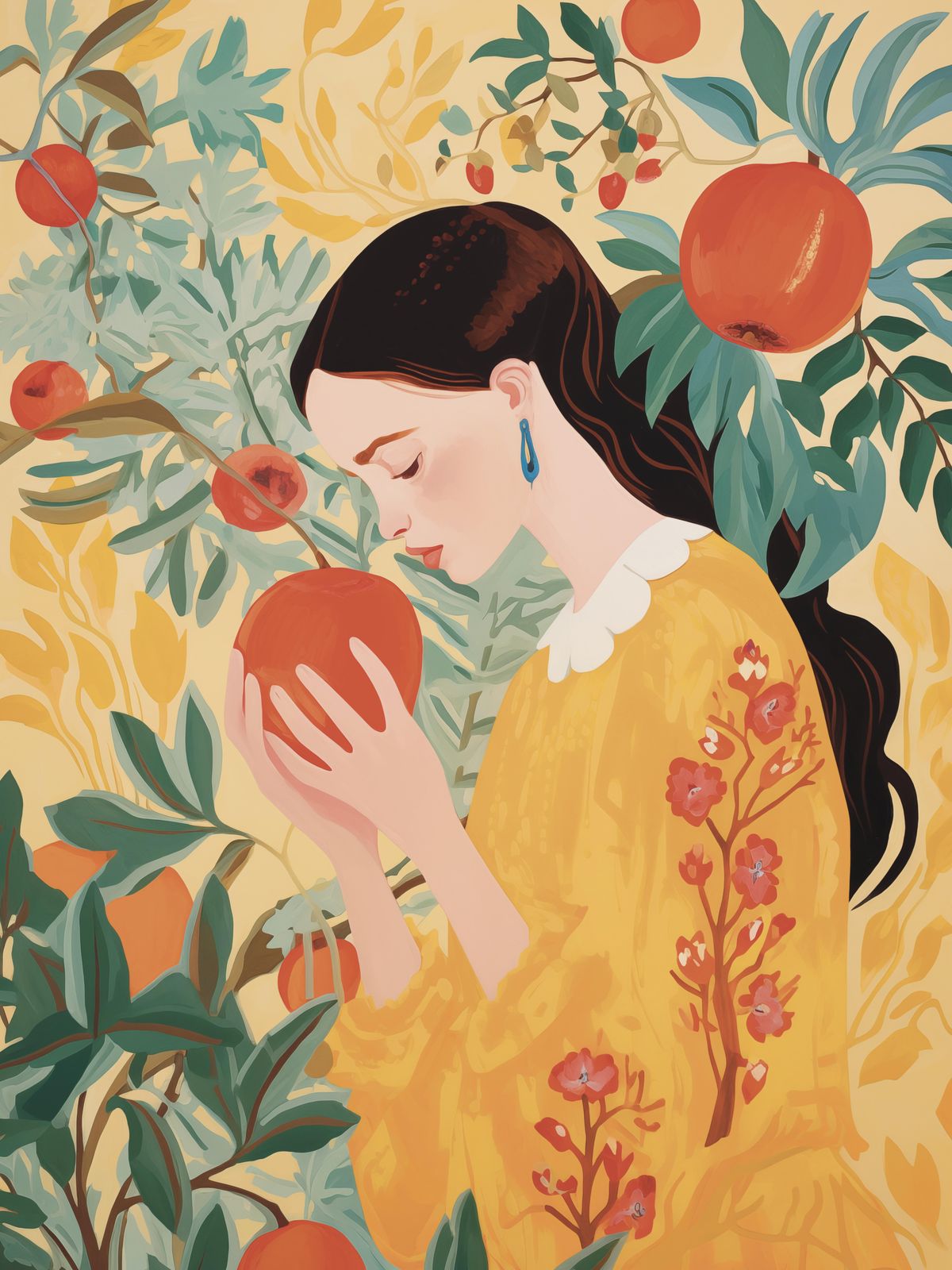 Poster - Woman with Orange