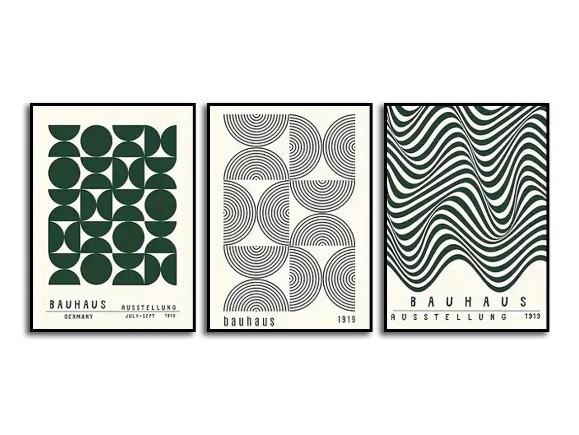 Poster - Bauhaus Pattern / Set of 3