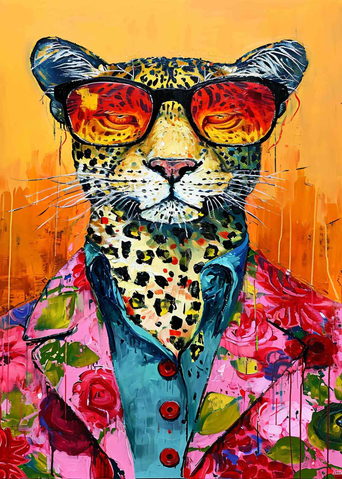 Poster - Leopard in Sunglasses