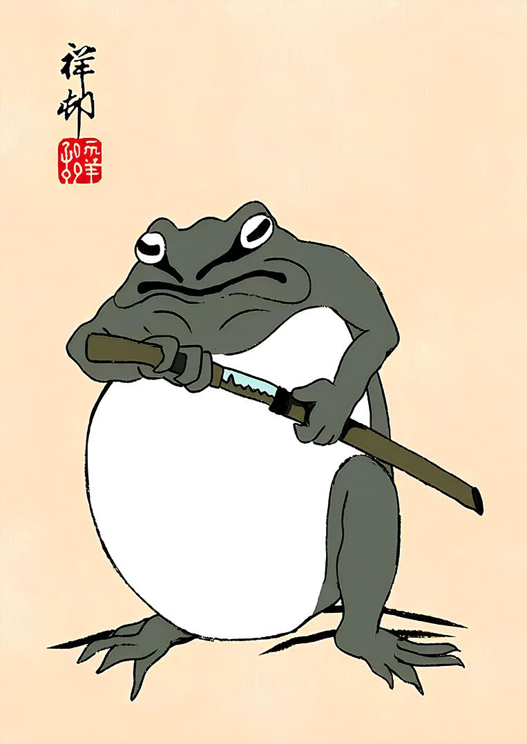 Poster - Samurai Frog