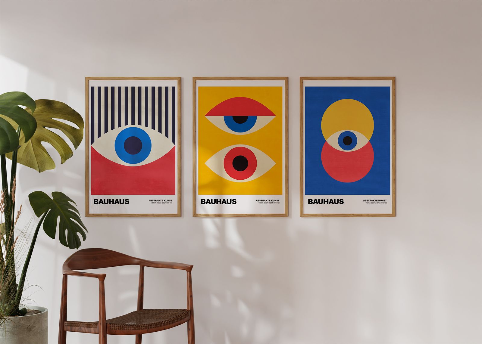 Poster - Bauhaus Abstract Art / Set of 3
