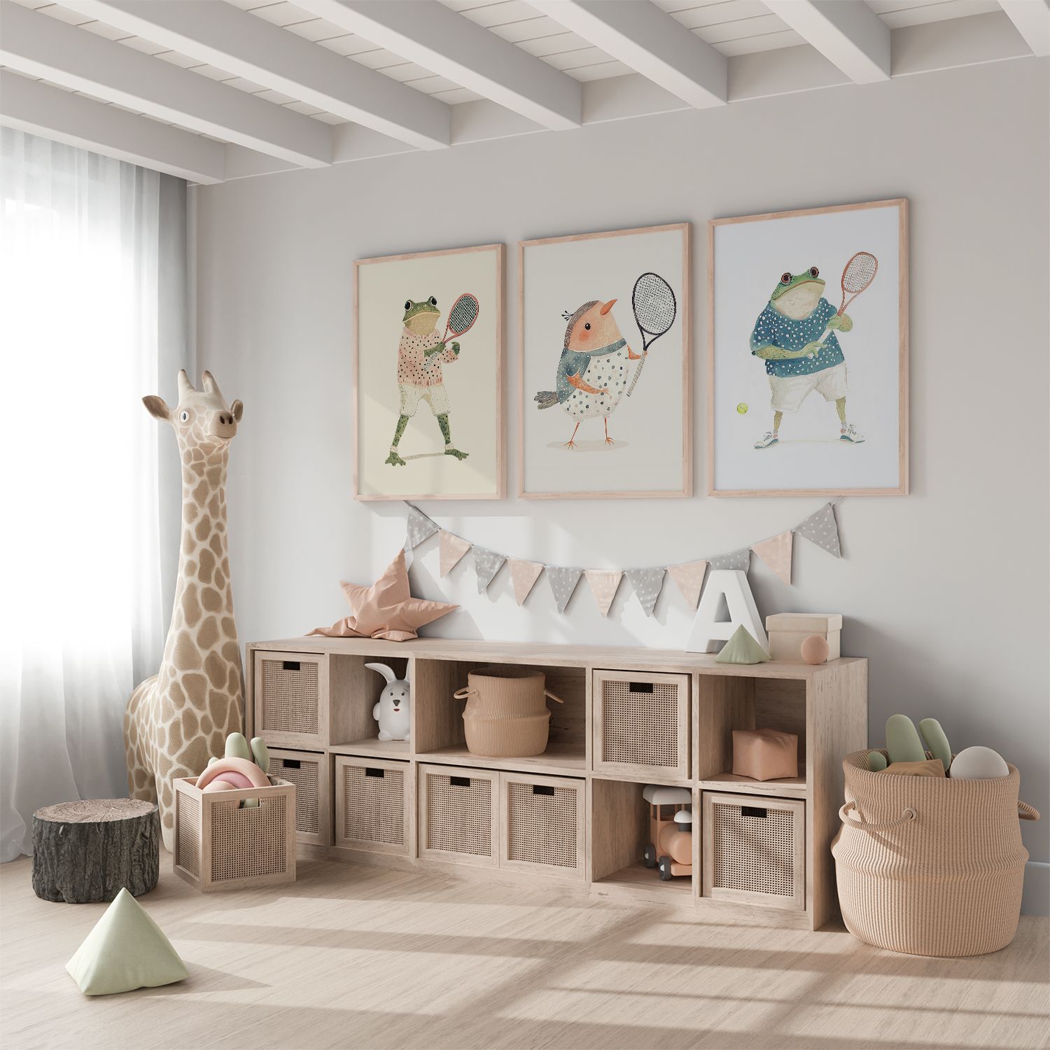 Poster - Tennis Animals / Set of 3