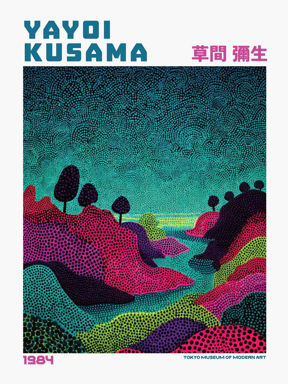 Poster - Yayoi Kusama Vibrant Landscape