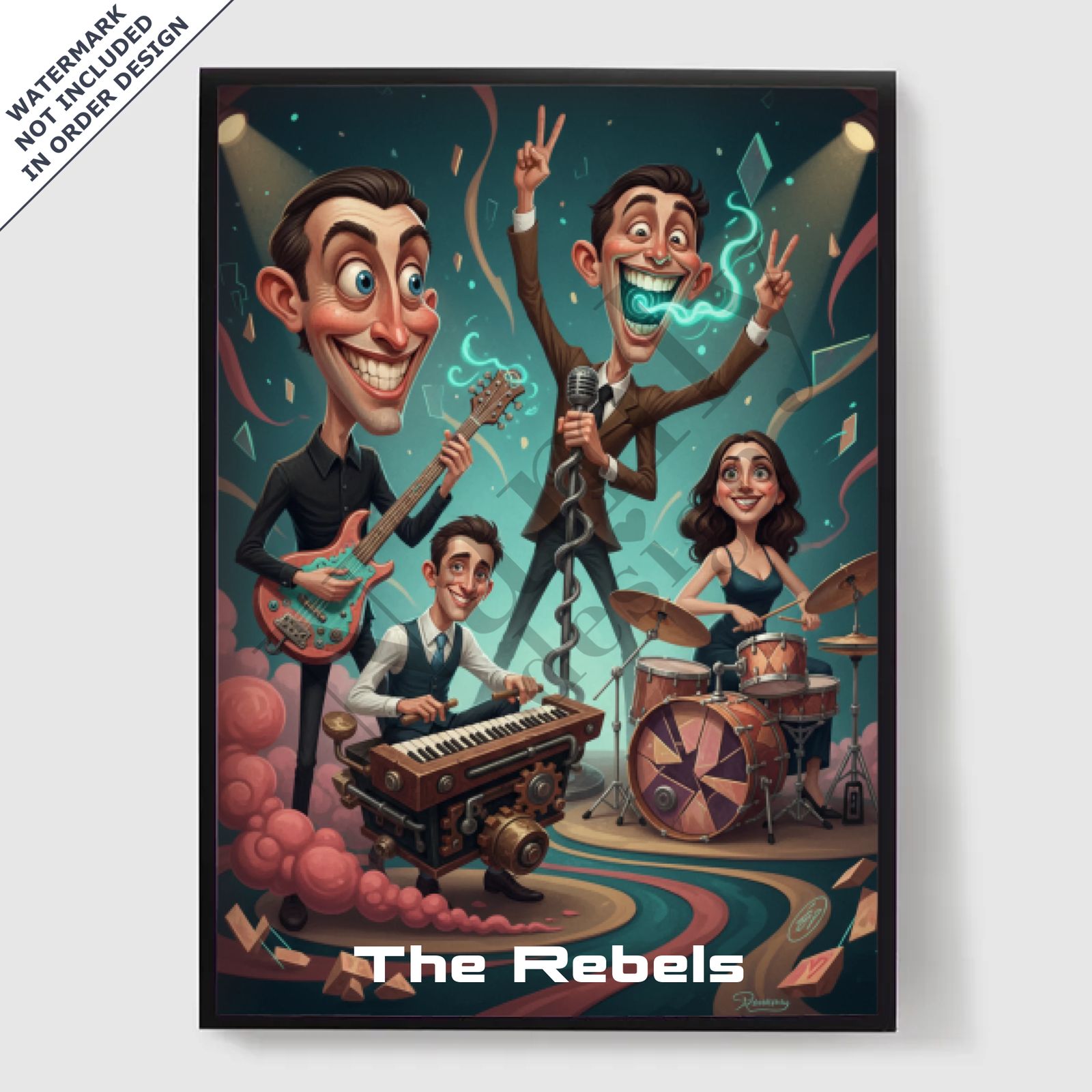 Personalised Poster - Caricature Band - AI Poster