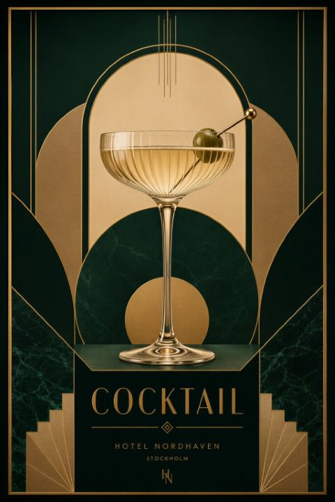 Poster - Art Deco Cocktail