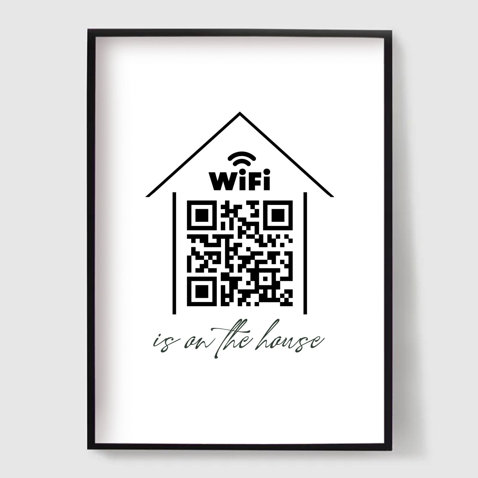 Personalised Poster - WiFi QR Code Sign