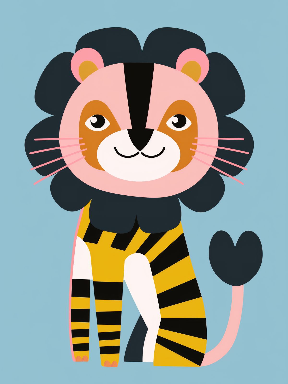 Poster - Colorful Cartoon Lion