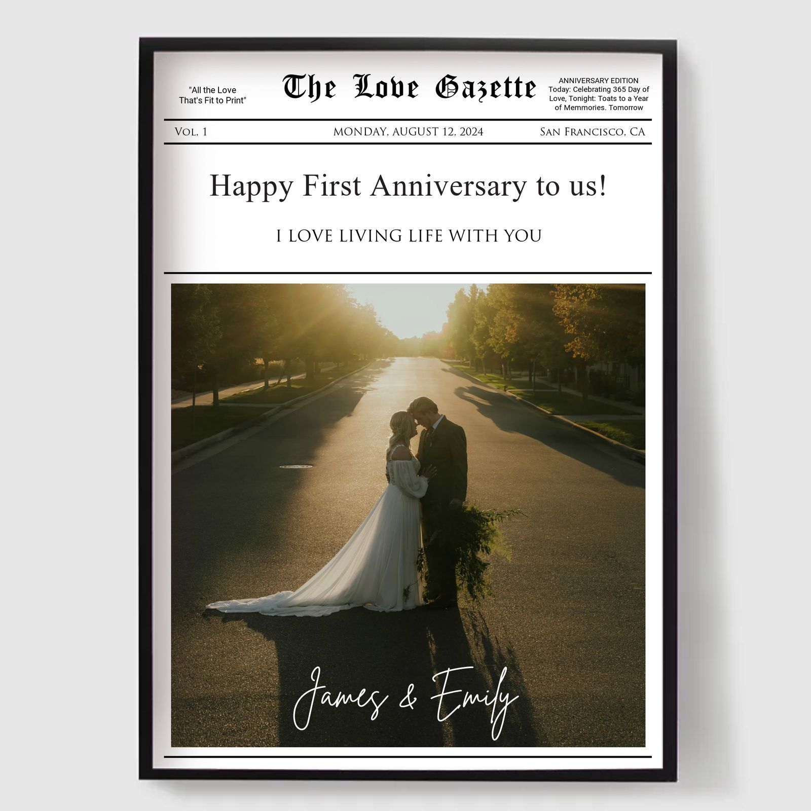 Personalised Poster - The Anniversary Times
