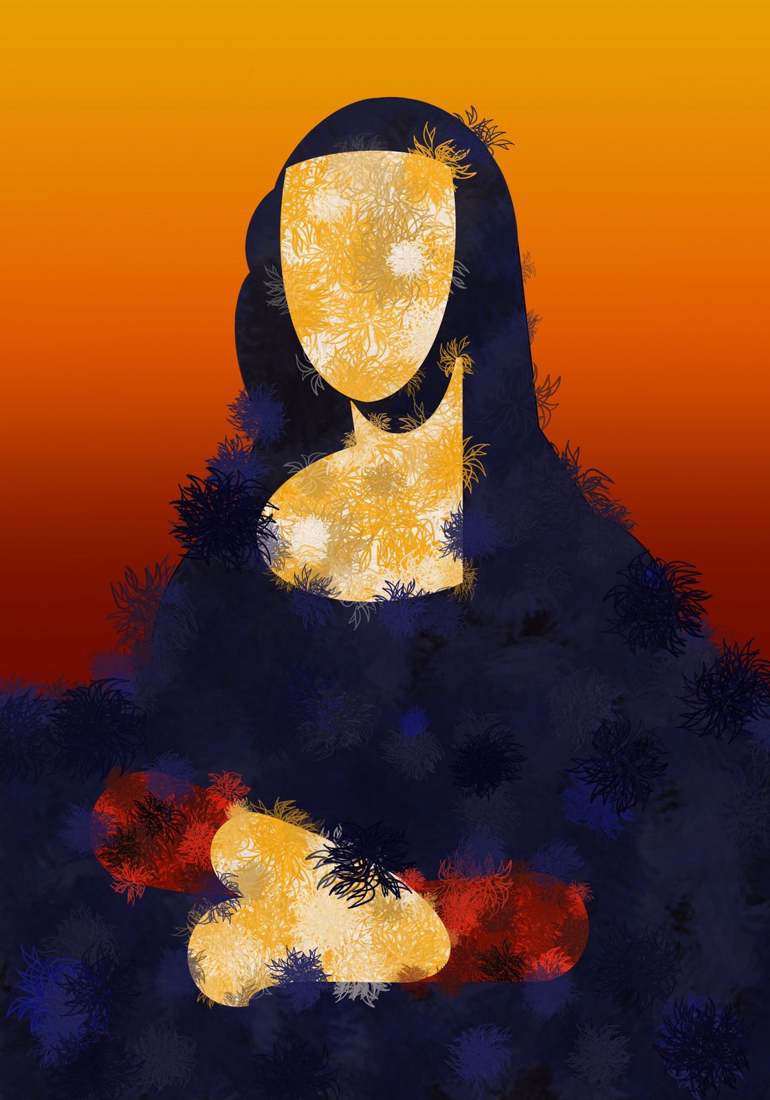 Poster - Abstract Mona Lisa