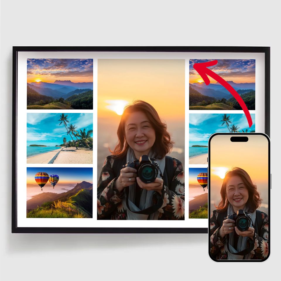 Personalised Posters – Upload your own images – 7 Photos Horizontal