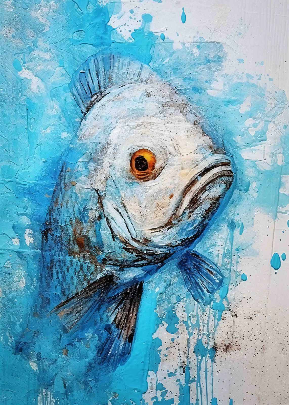 Poster - Blue Fish Art